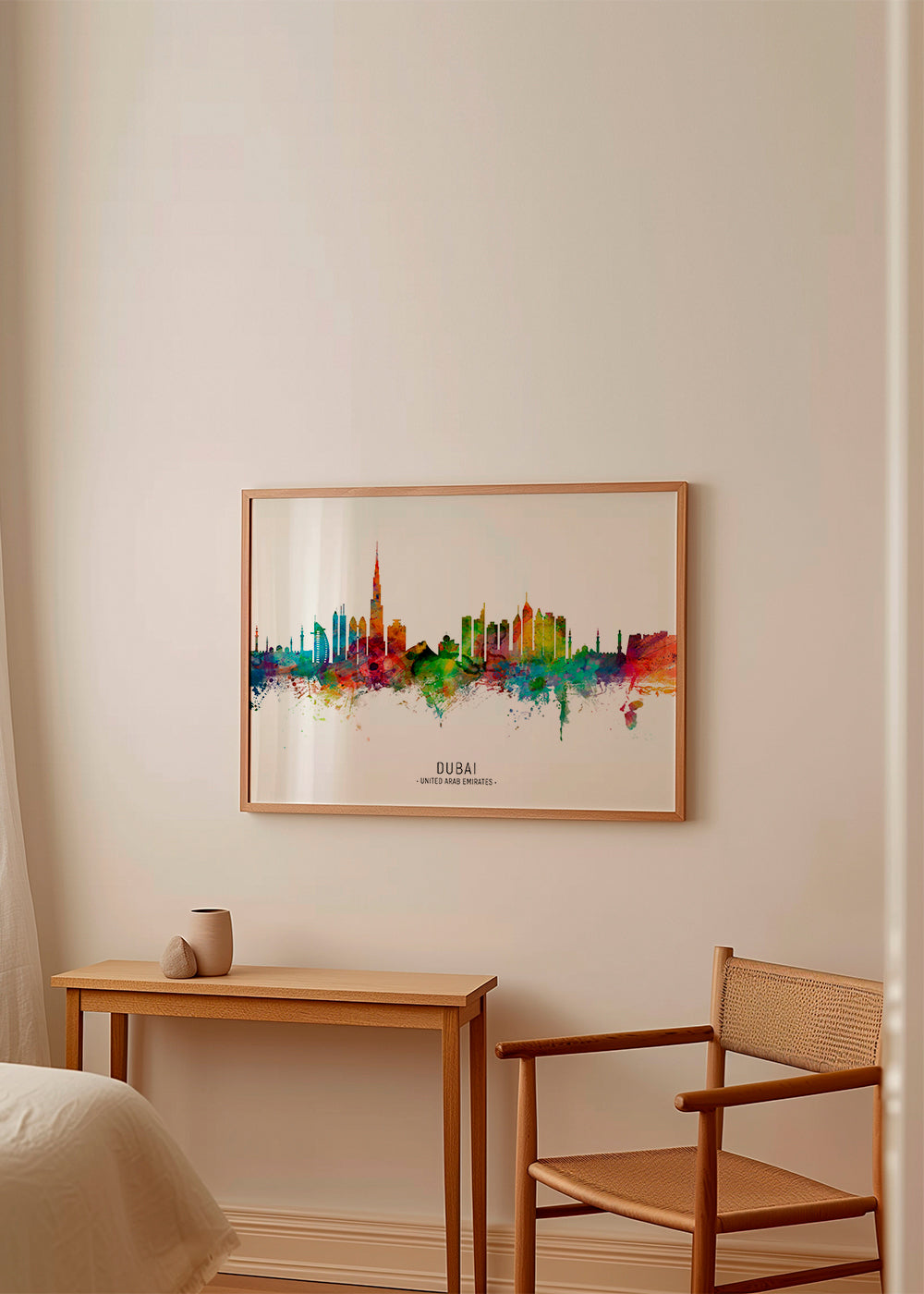 Dubai skyline multicolour