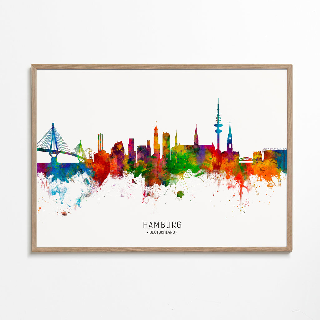 Hamburg skyline multicolour