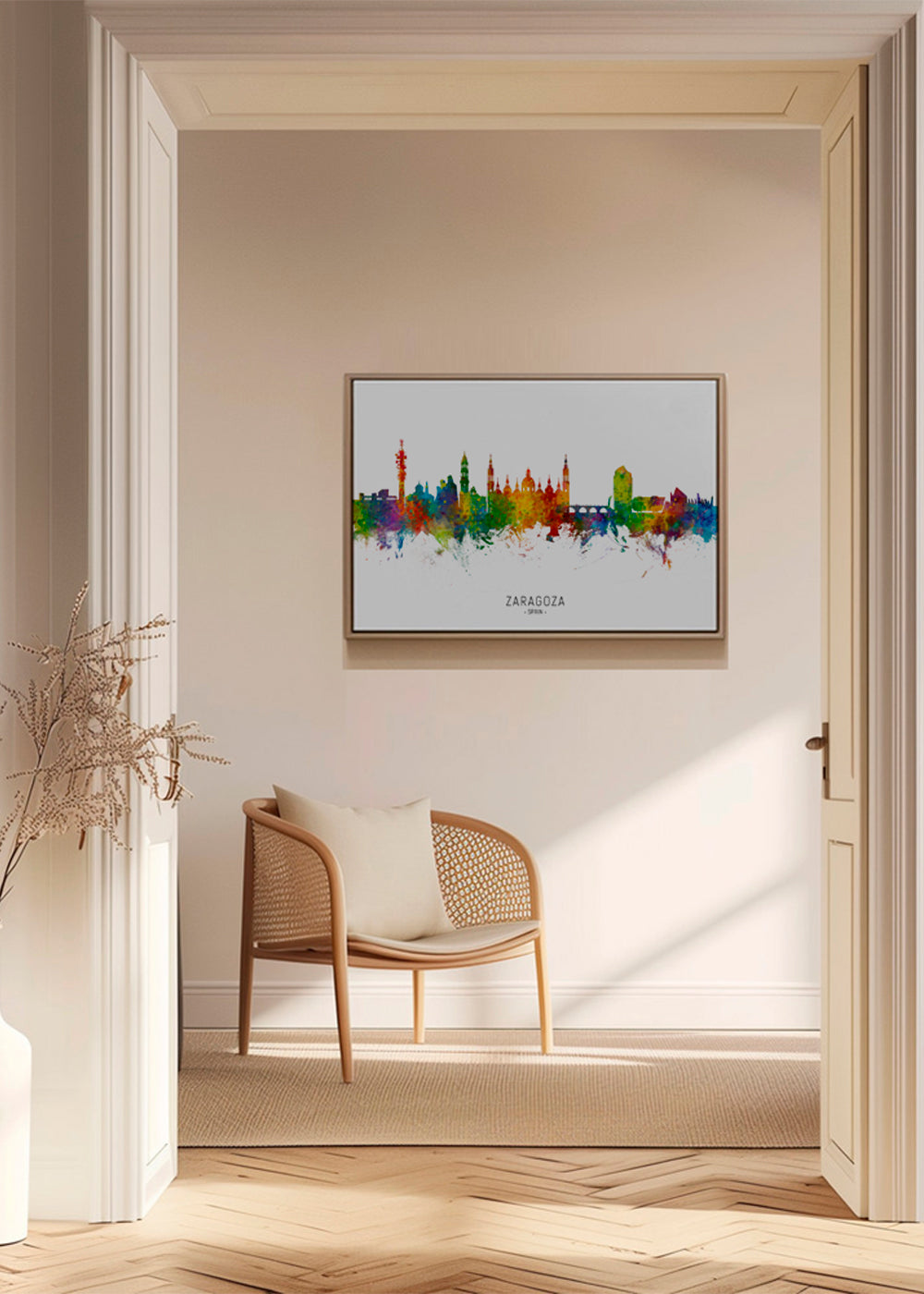 Zaragoza skyline multicolour