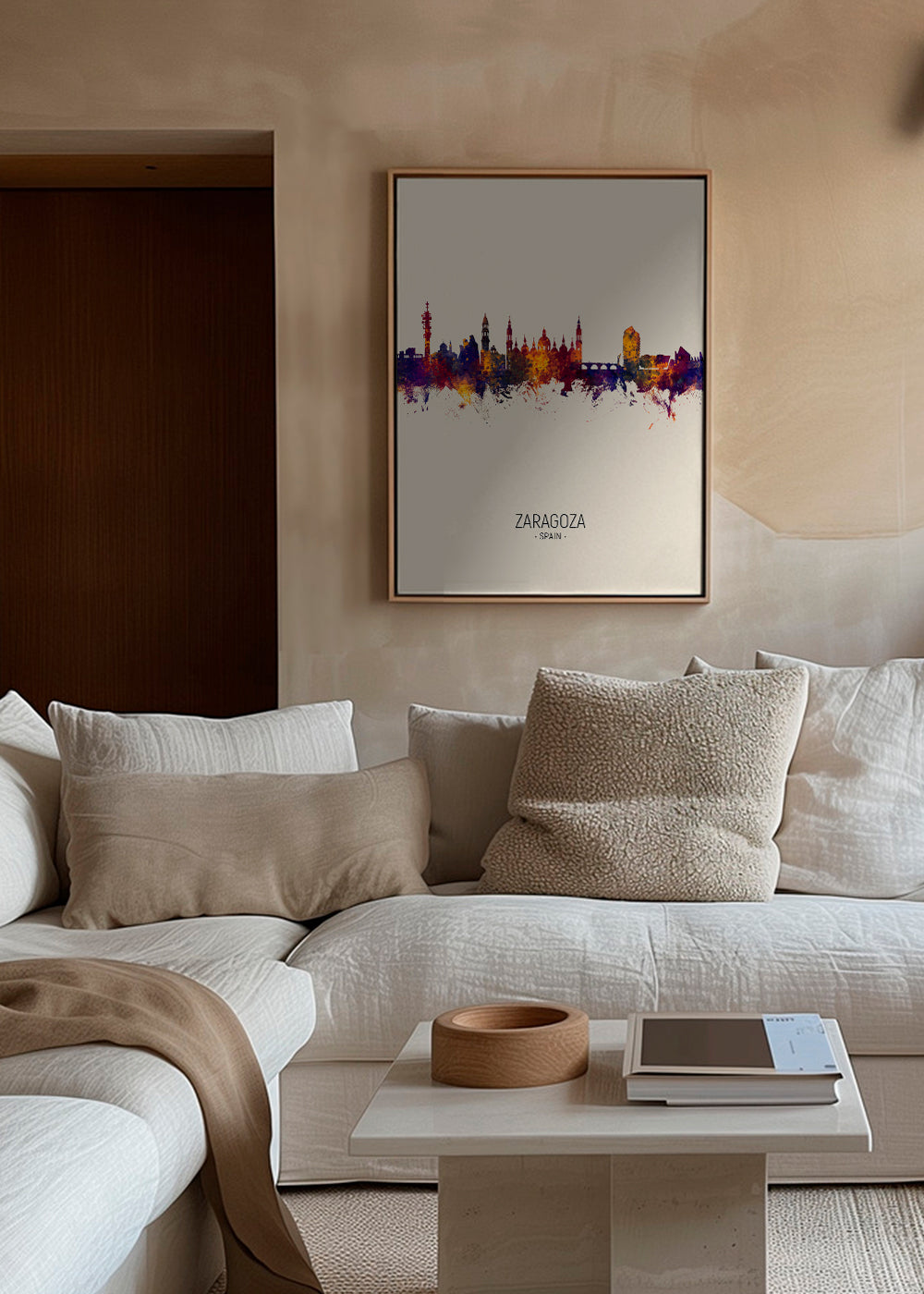Zaragoza skyline beige