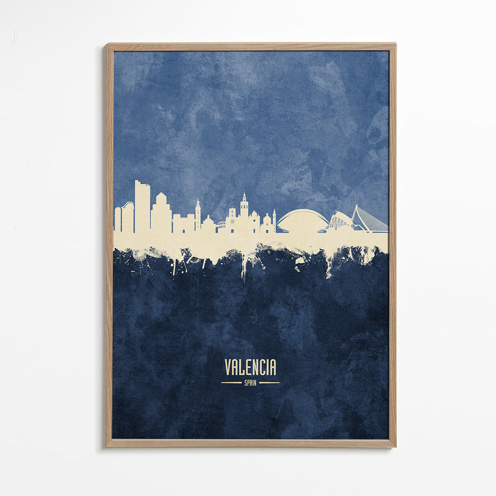 Valencia skyline blue
