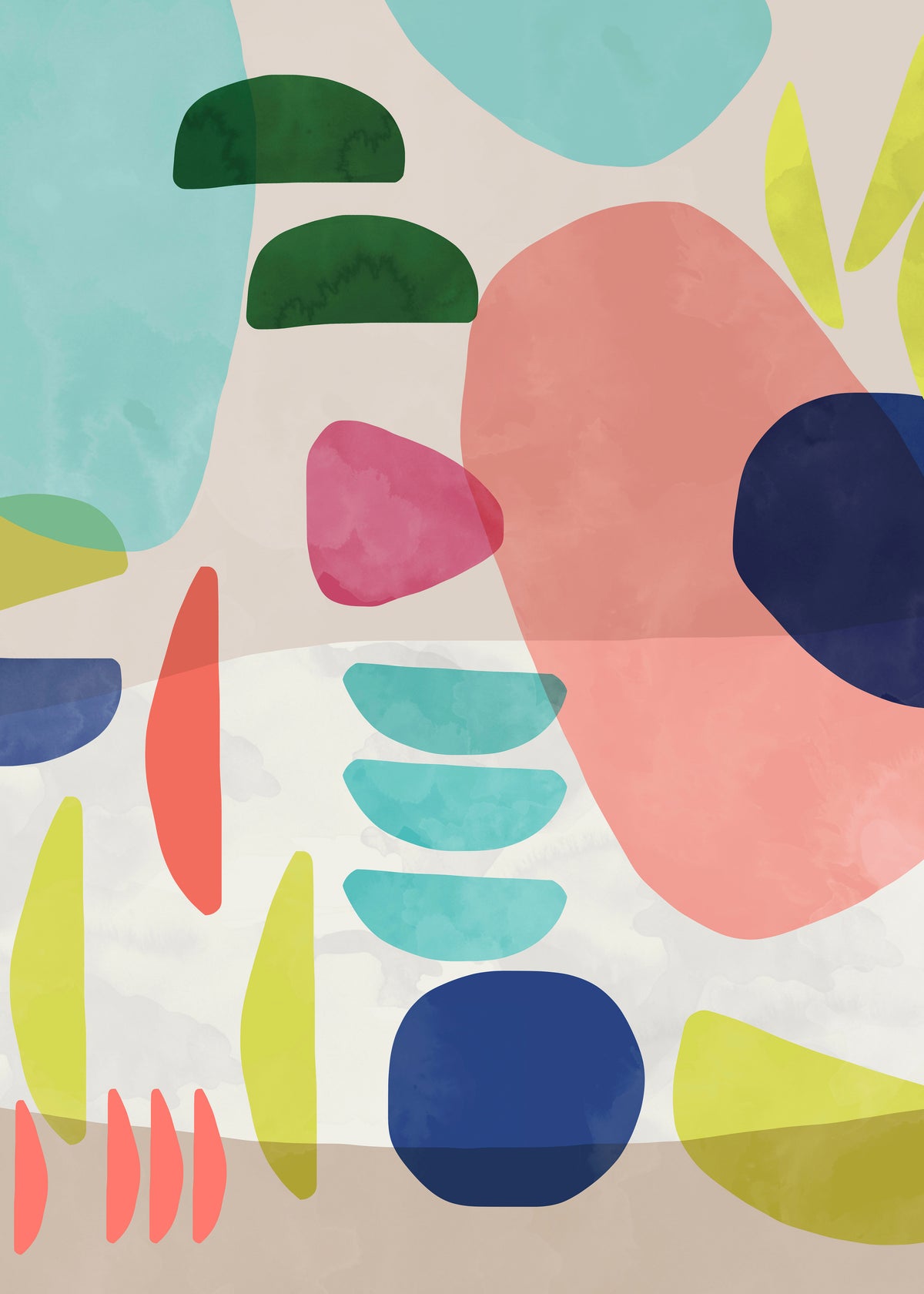 Organic Bold Shapes - Unframed art print