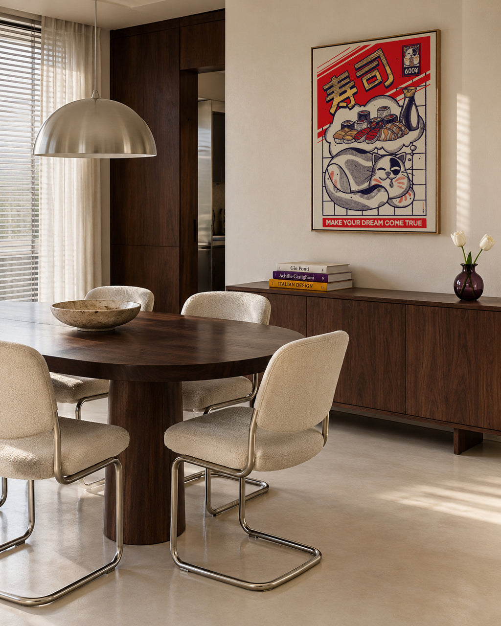 Dreamin About Sushi - Framed canvas in an interior