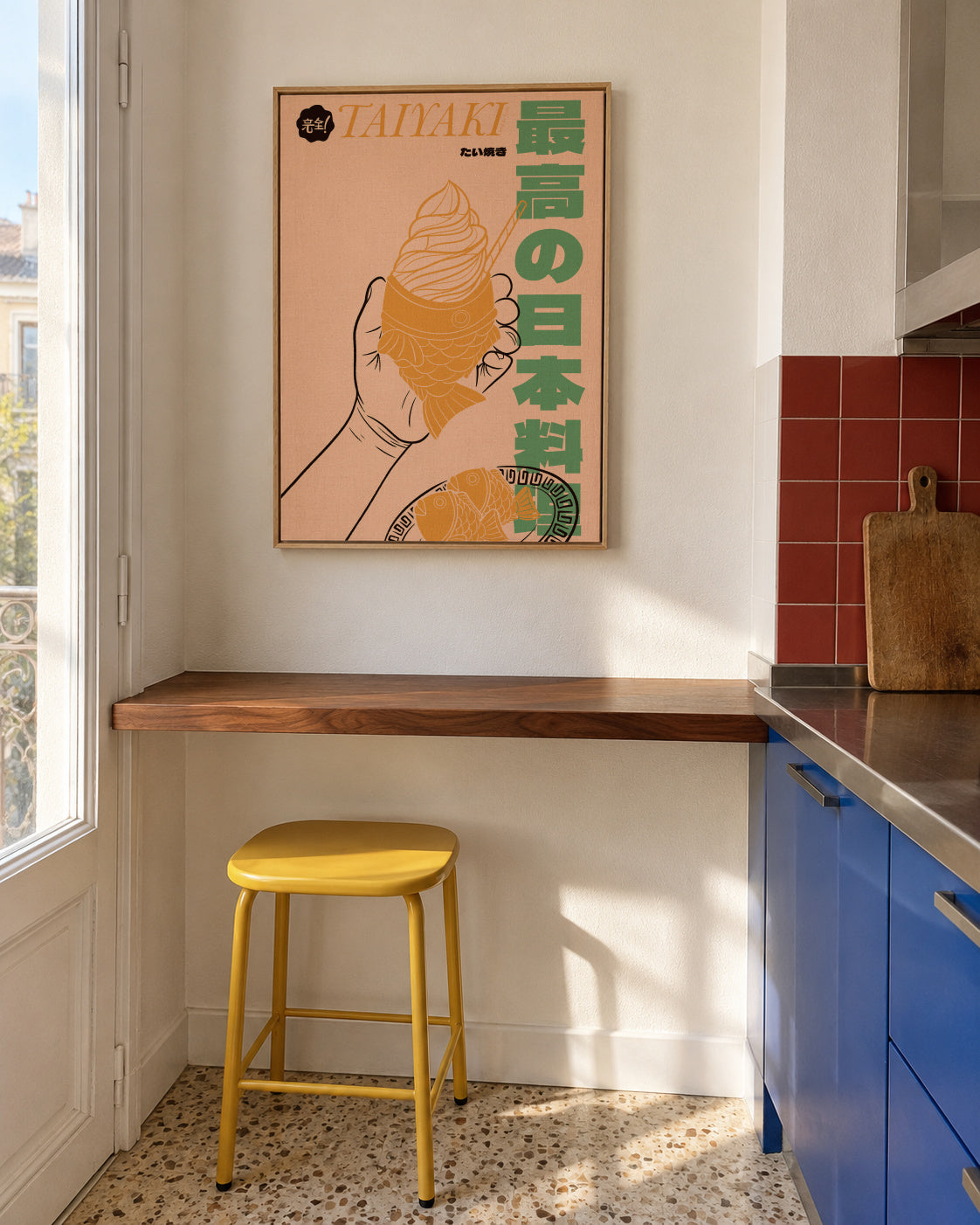 Taiyaki - Framed canvas in an interior