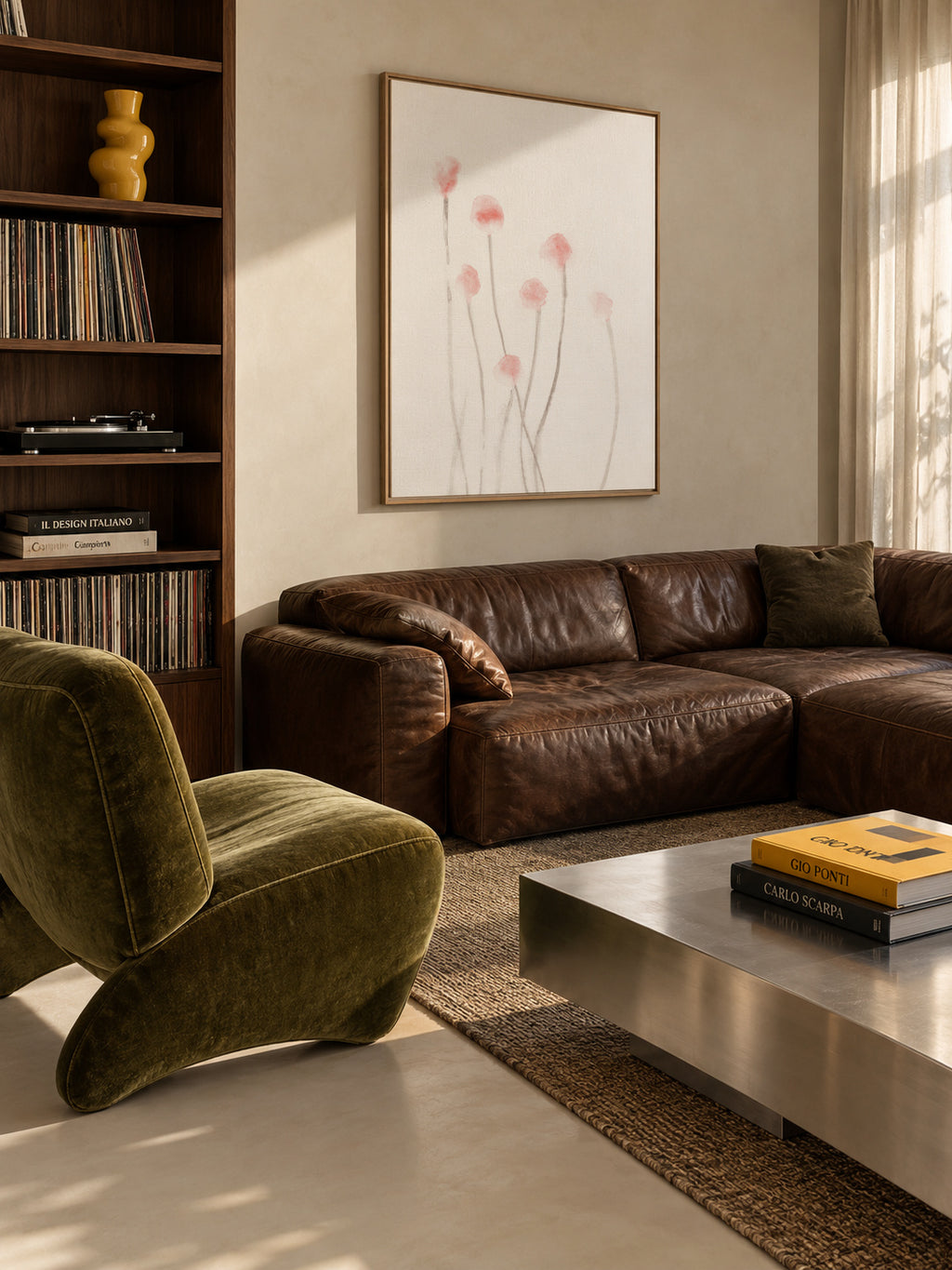 Botanicals 3 - Framed canvas in an interior