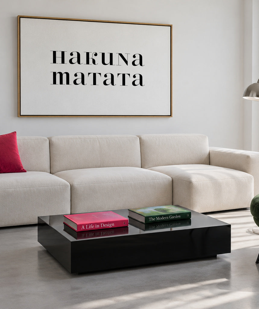 Hakuna Matata - Framed canvas in an interior