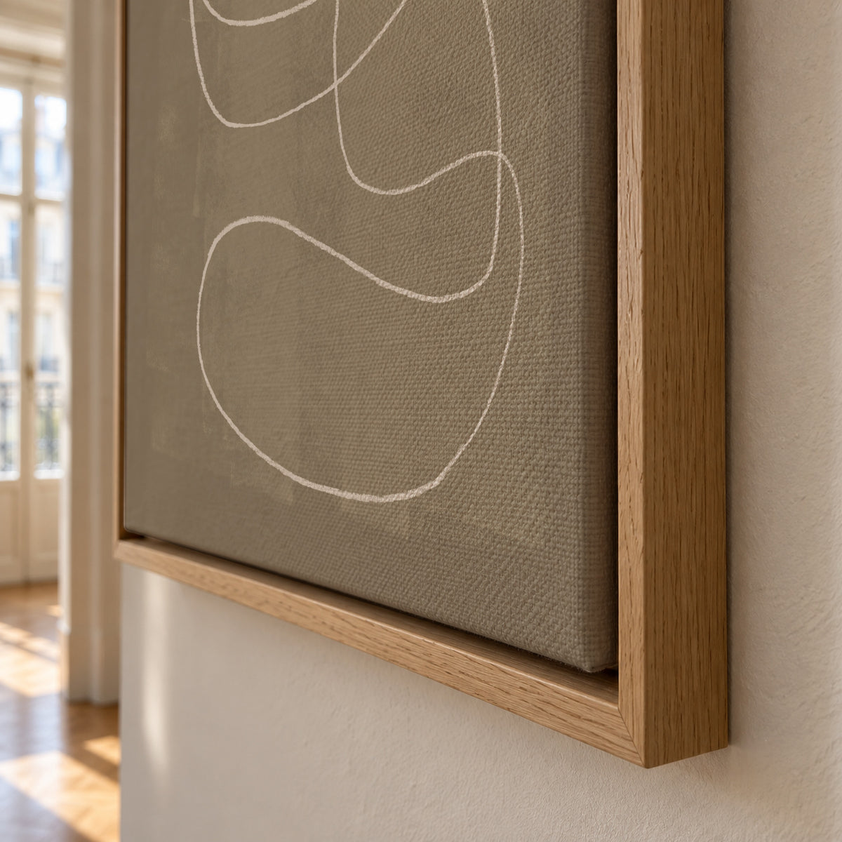 Pencil scribble Nº1 - Framed canvas detail