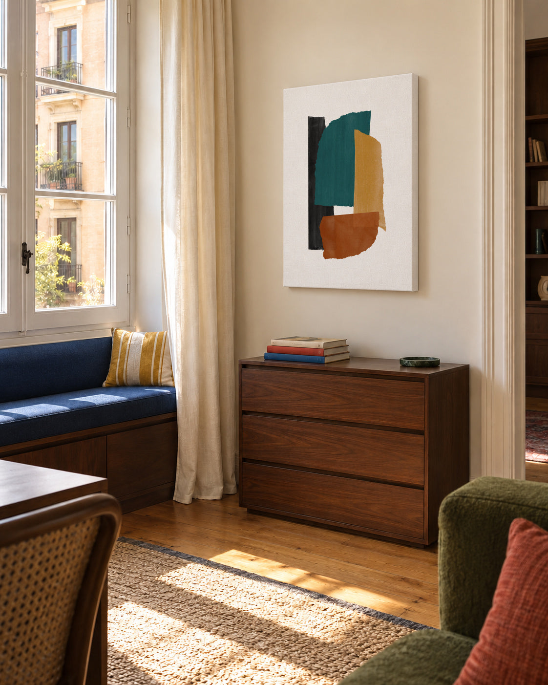 Fragments Nº1 - Unframed canvas in an interior