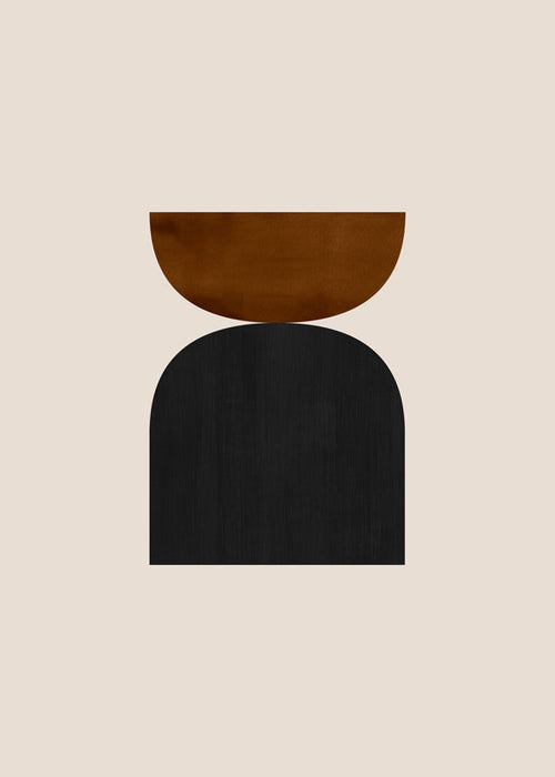 Geometric shapes Nº1 - rust & black