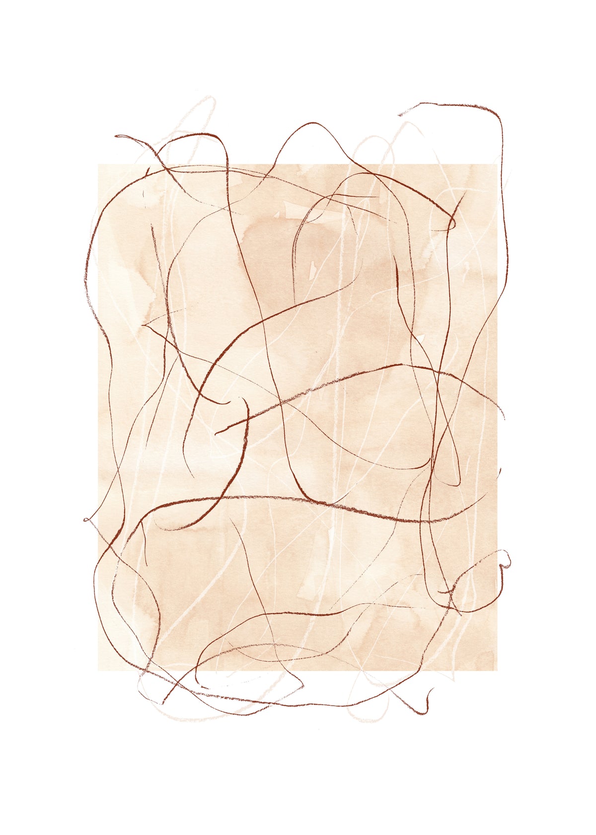 Whimsy Nº3 - Terracotta - Unframed art print
