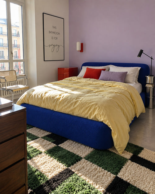 This bathroom is for singing - Framed poster in an interior
