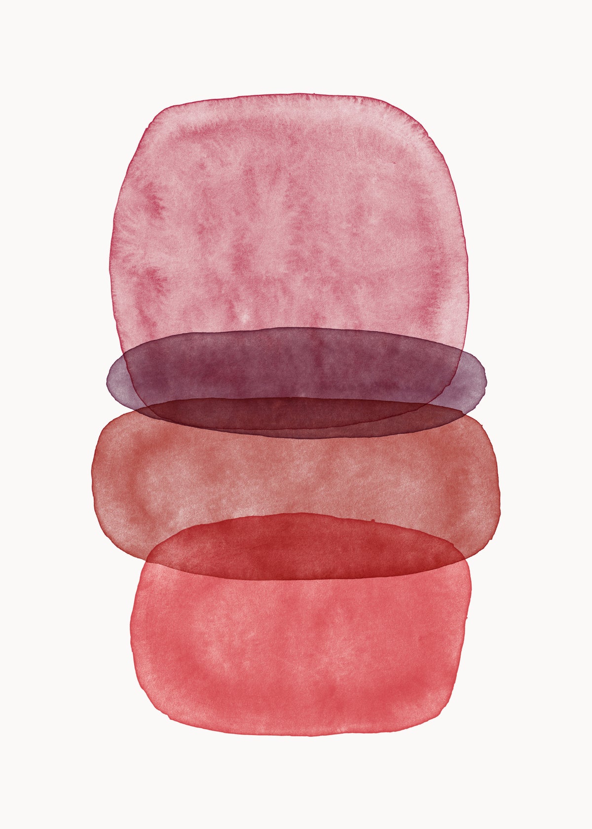 Maroon abstractions - Unframed art print
