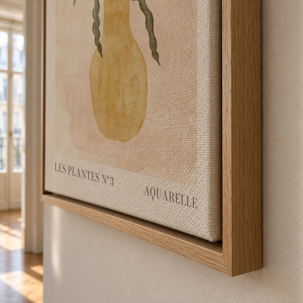 Les plantes Nº3 - Framed canvas detail
