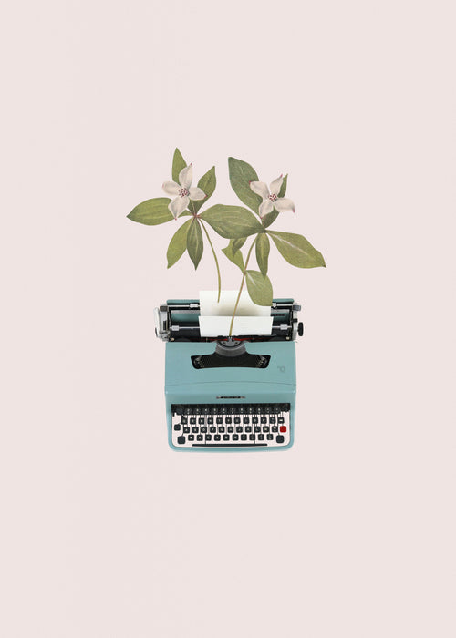 Botanical typewriter - Unframed art print