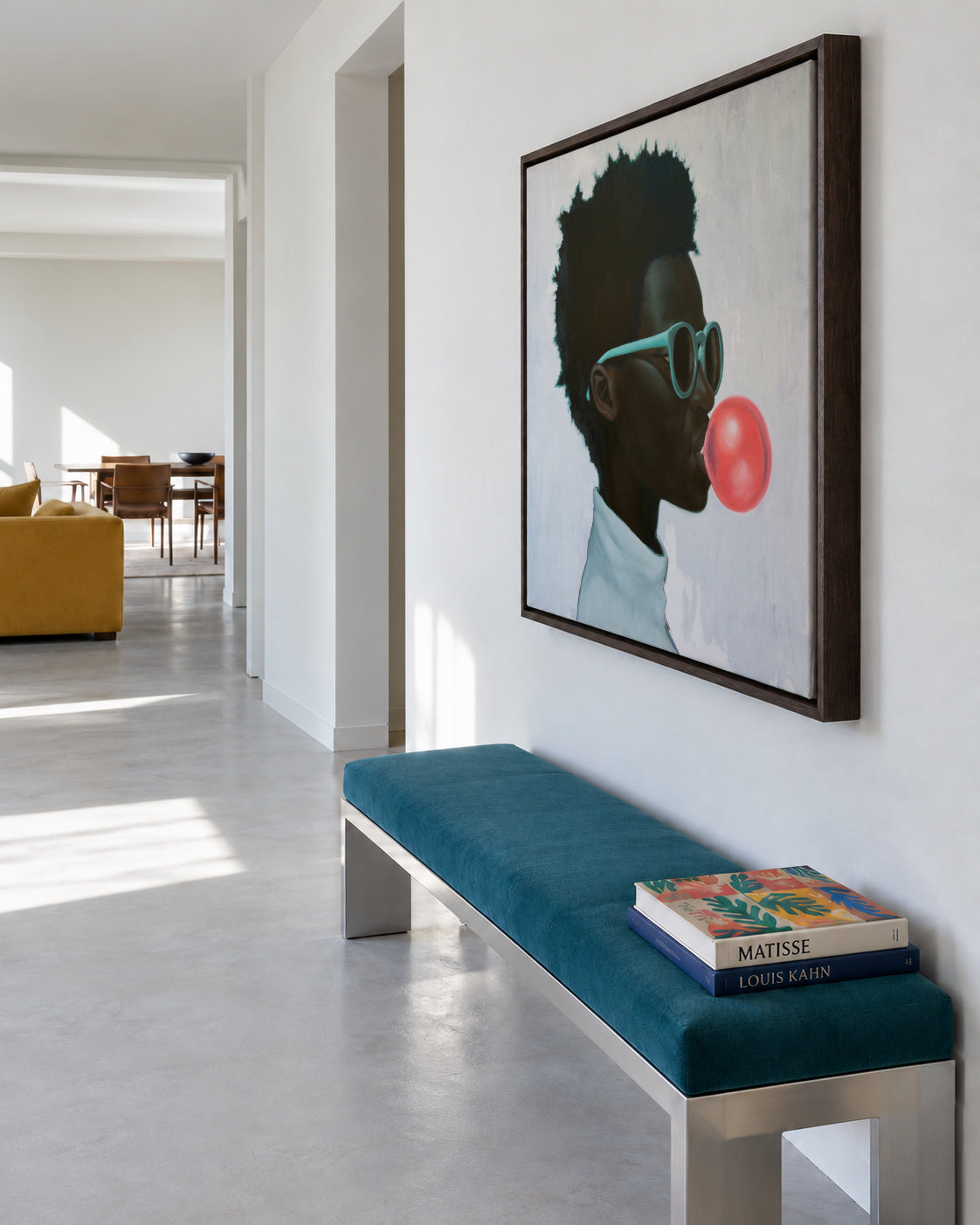 How far is a light year - Framed canvas in an interior