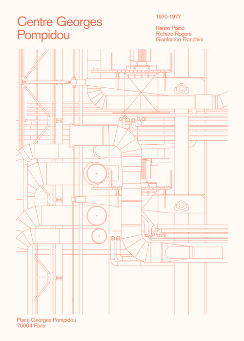 Centre Georges Pompidou - Unframed art print