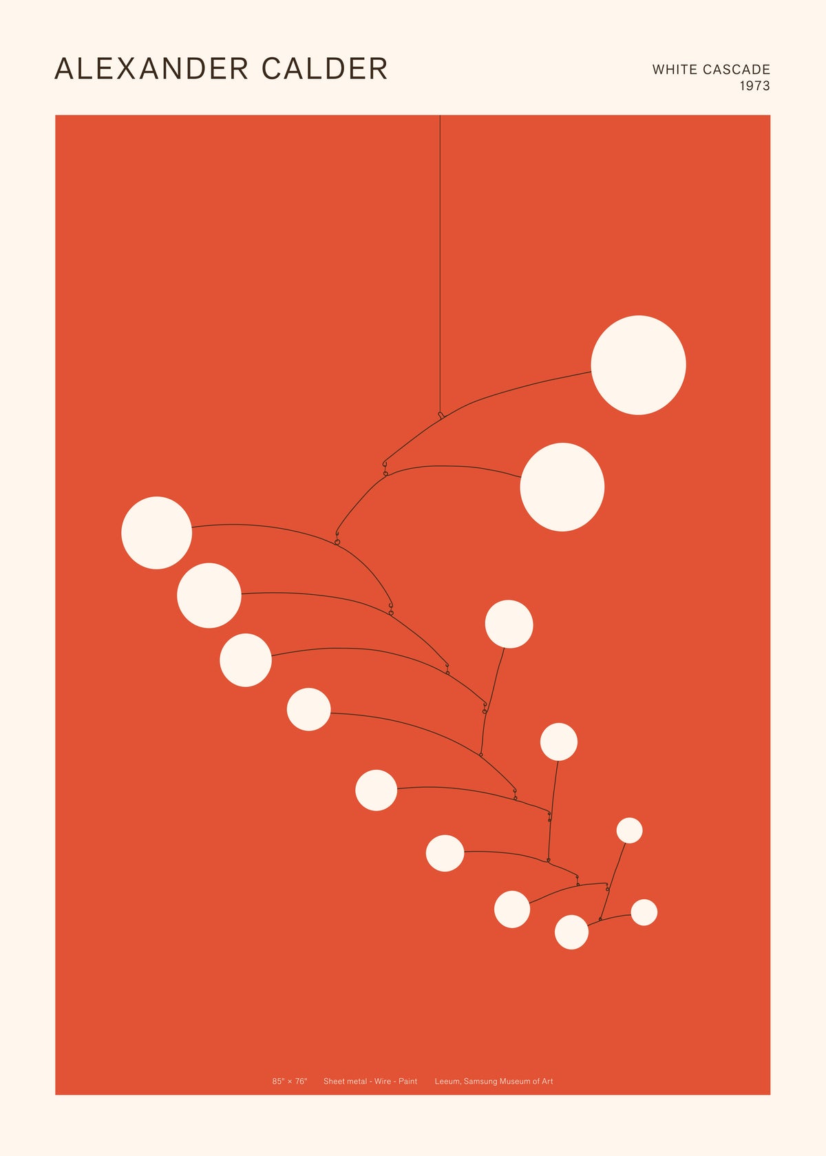 Alexander Calder - White Cascade - Mobile - Unframed art print