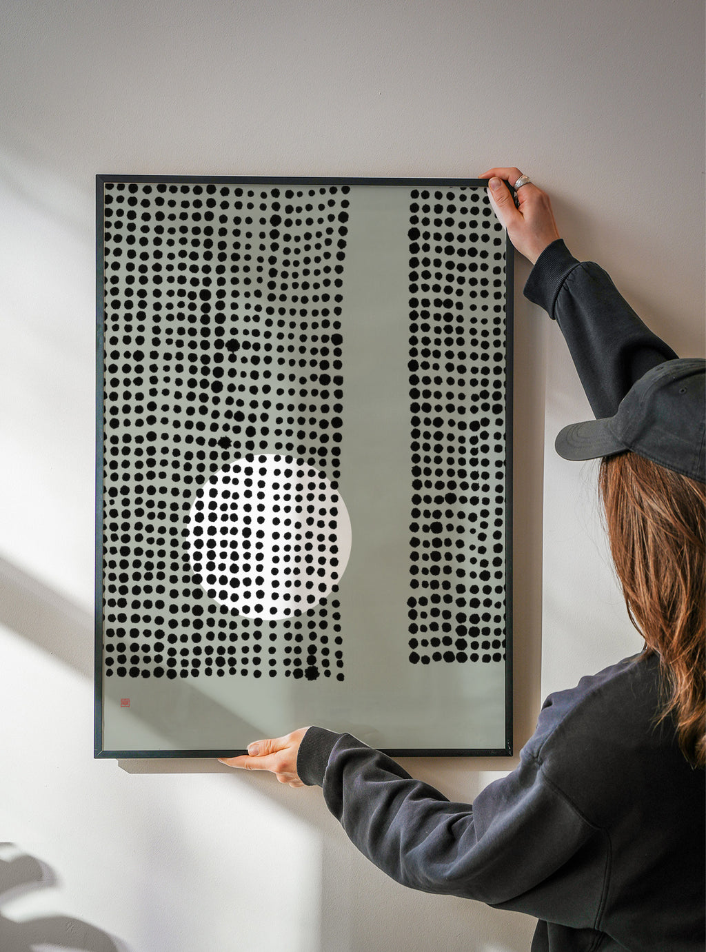 Hidden Moon n° 4 (Behind The Curtains) - Framed poster detail