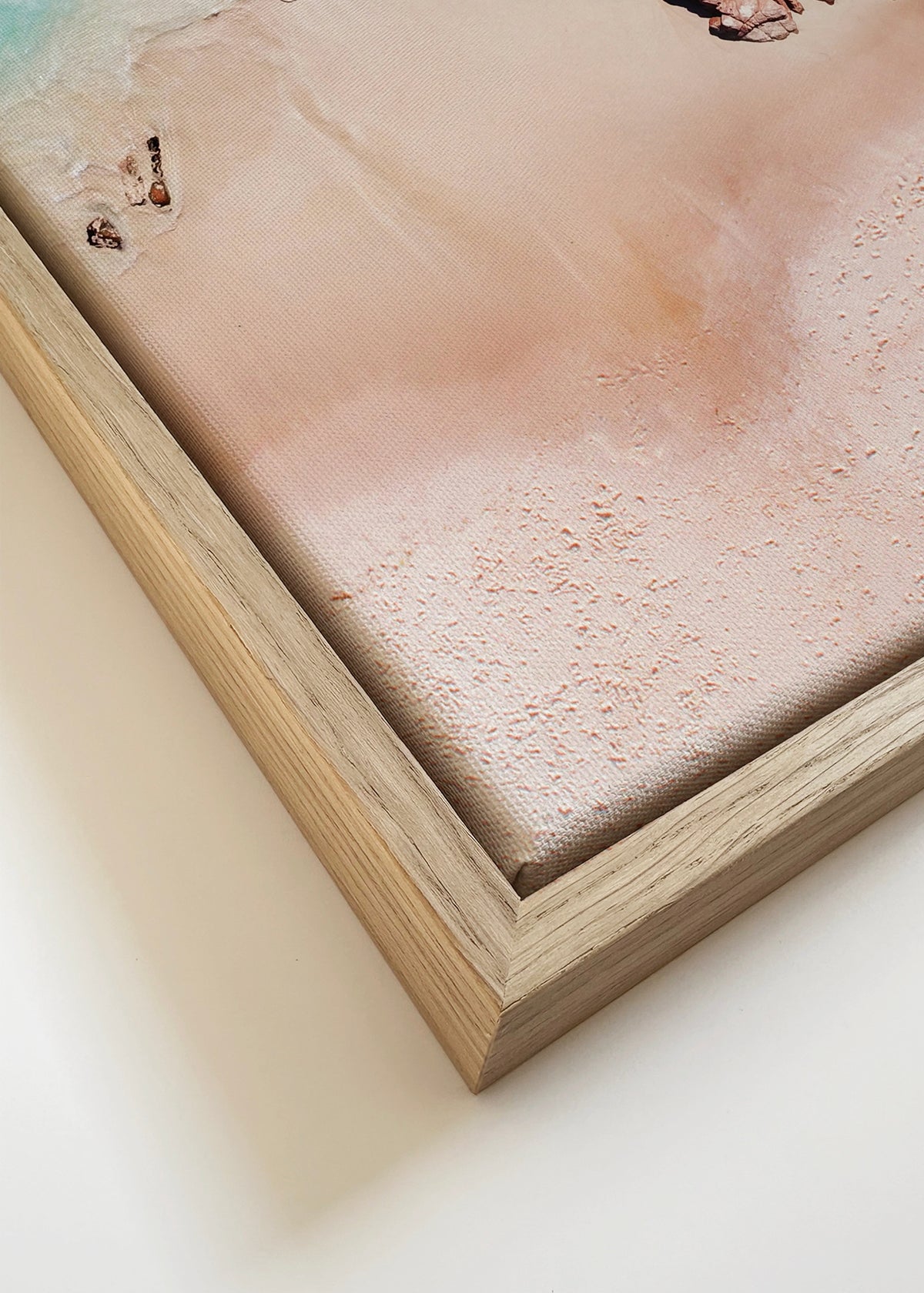 Golden Rose Beach - Framed canvas detail