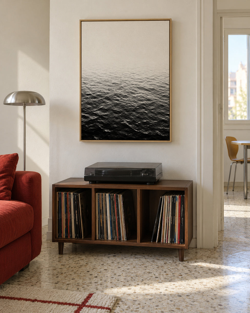 Lost In The Ocean - Framed canvas in an interior