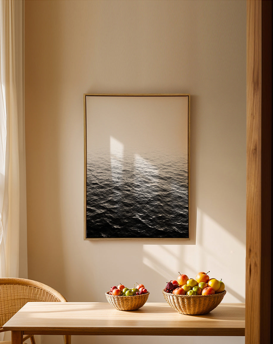 Lost In The Ocean - Framed canvas in an interior