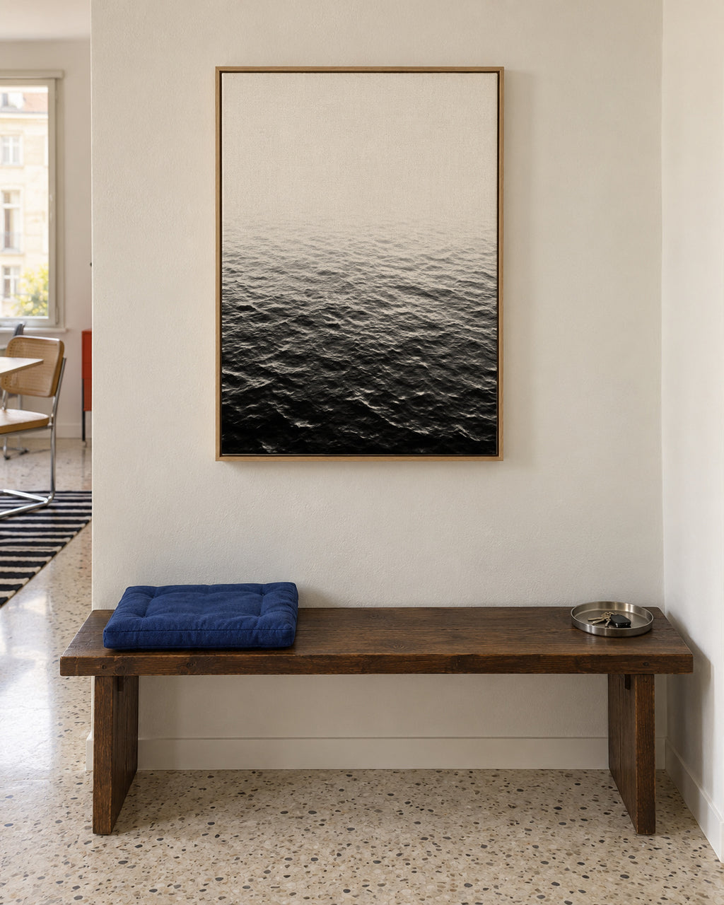 Lost In The Ocean - Framed canvas in an interior