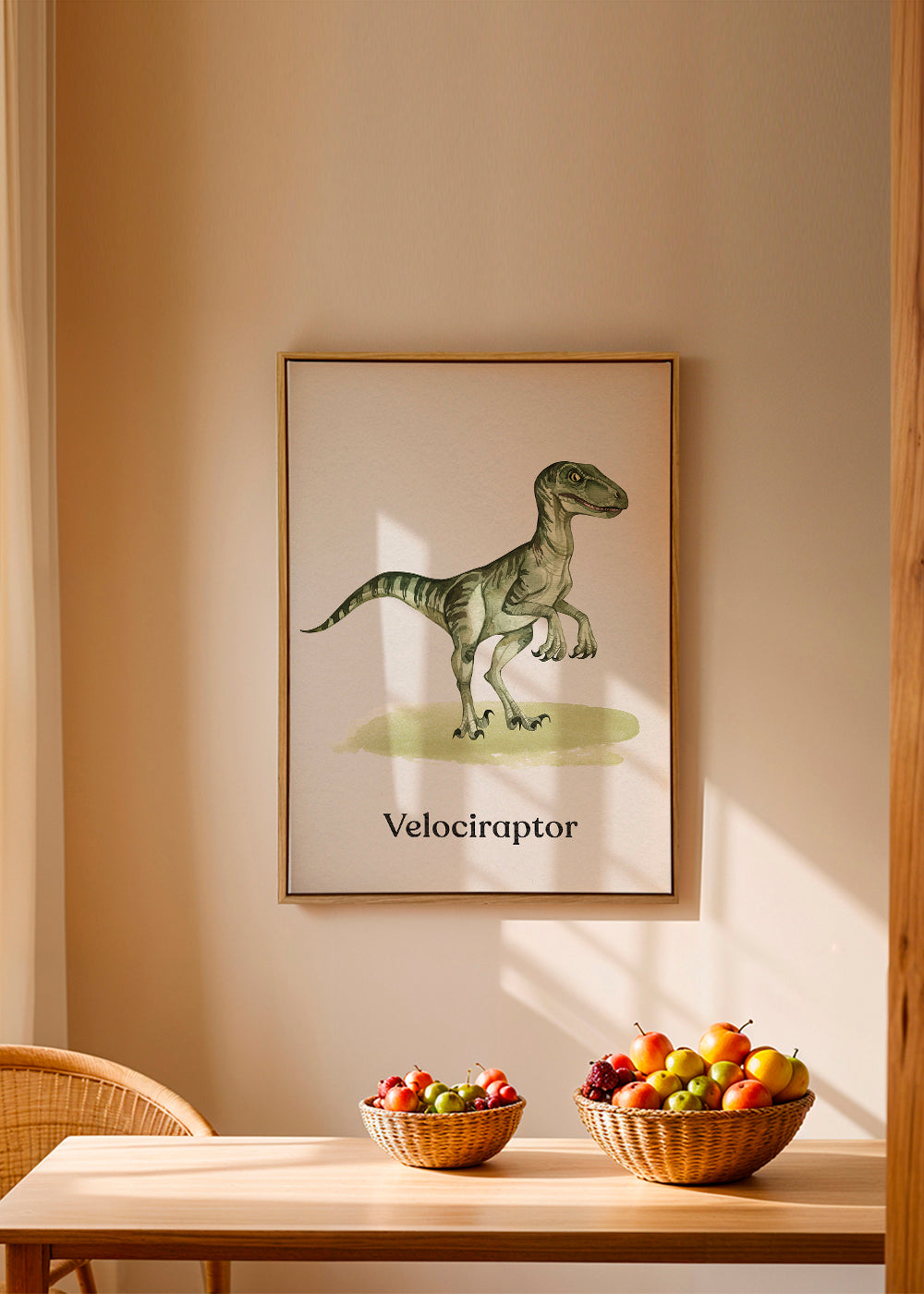Artwork Velociraptor for kids