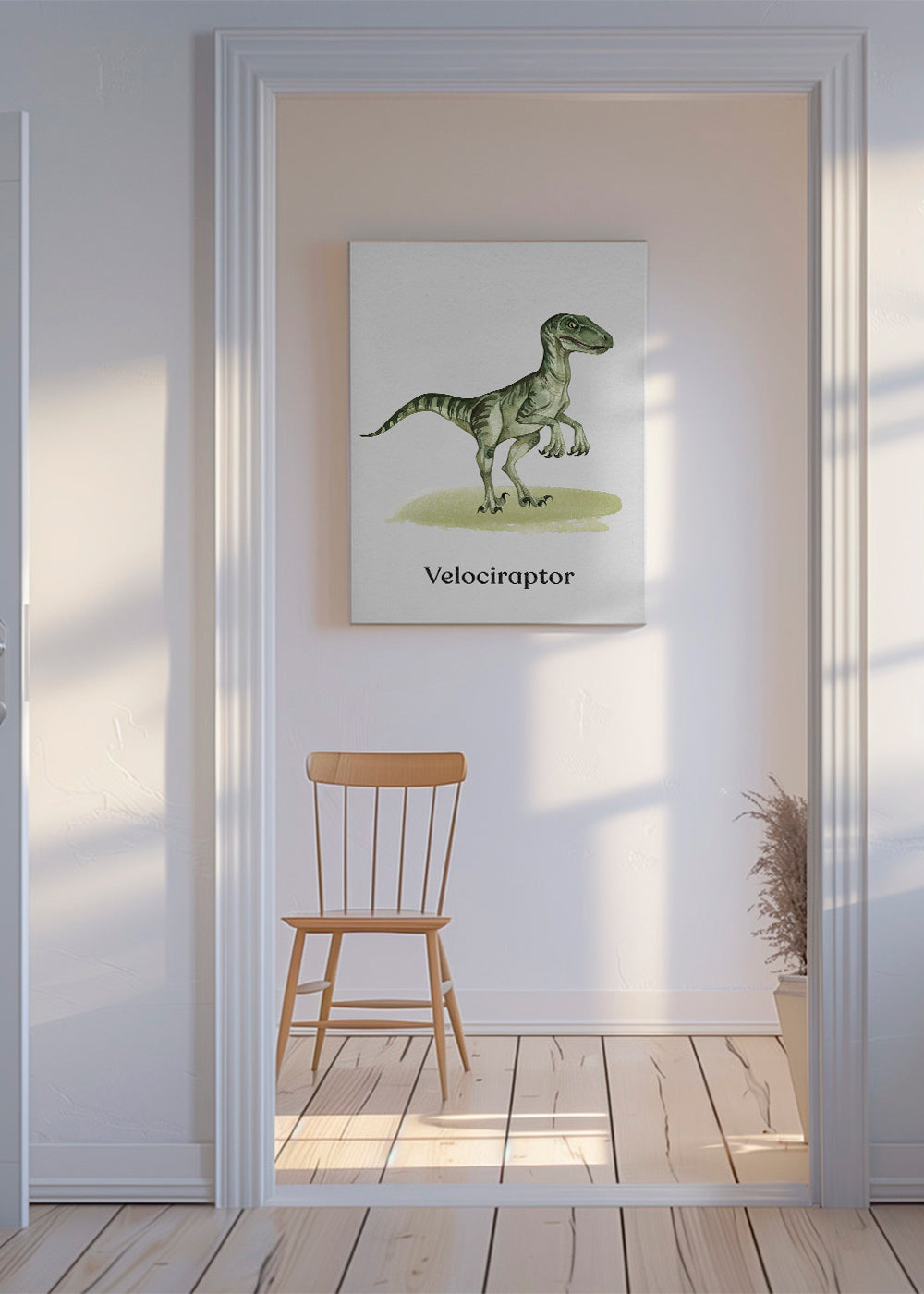 Artwork Velociraptor for kids