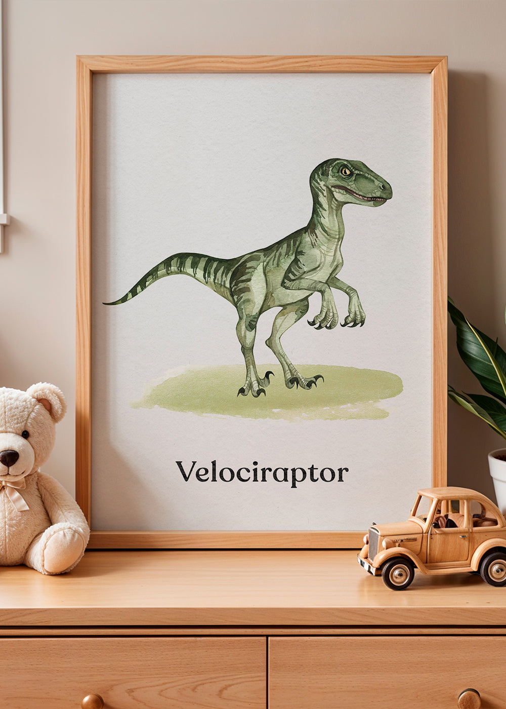 Artwork Velociraptor for kids