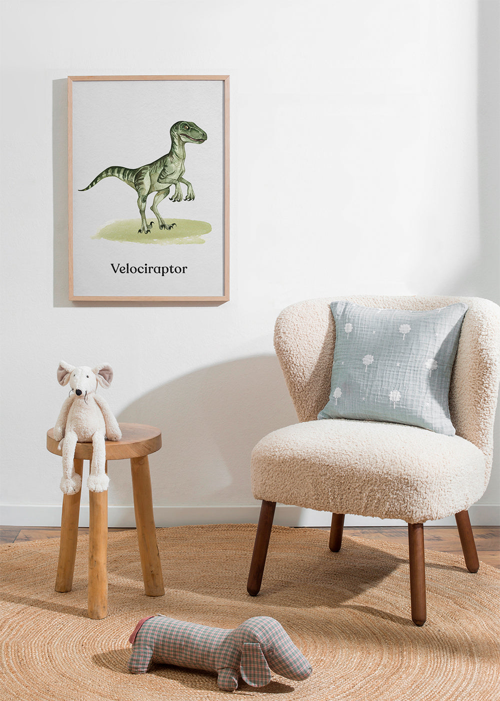 Artwork Velociraptor for kids