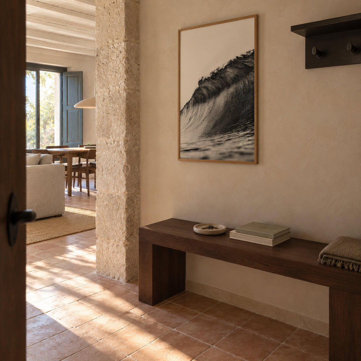 Ocean Wave - Framed poster in an interior