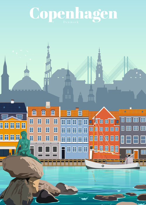 Travel to Kobenhavn - Unframed art print