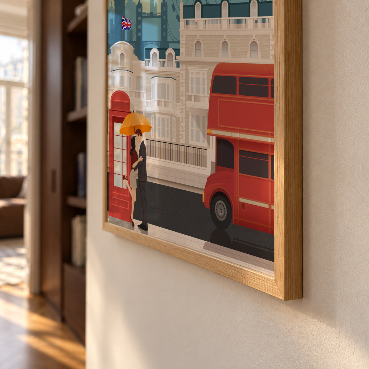 Travel to London - Framed poster detail