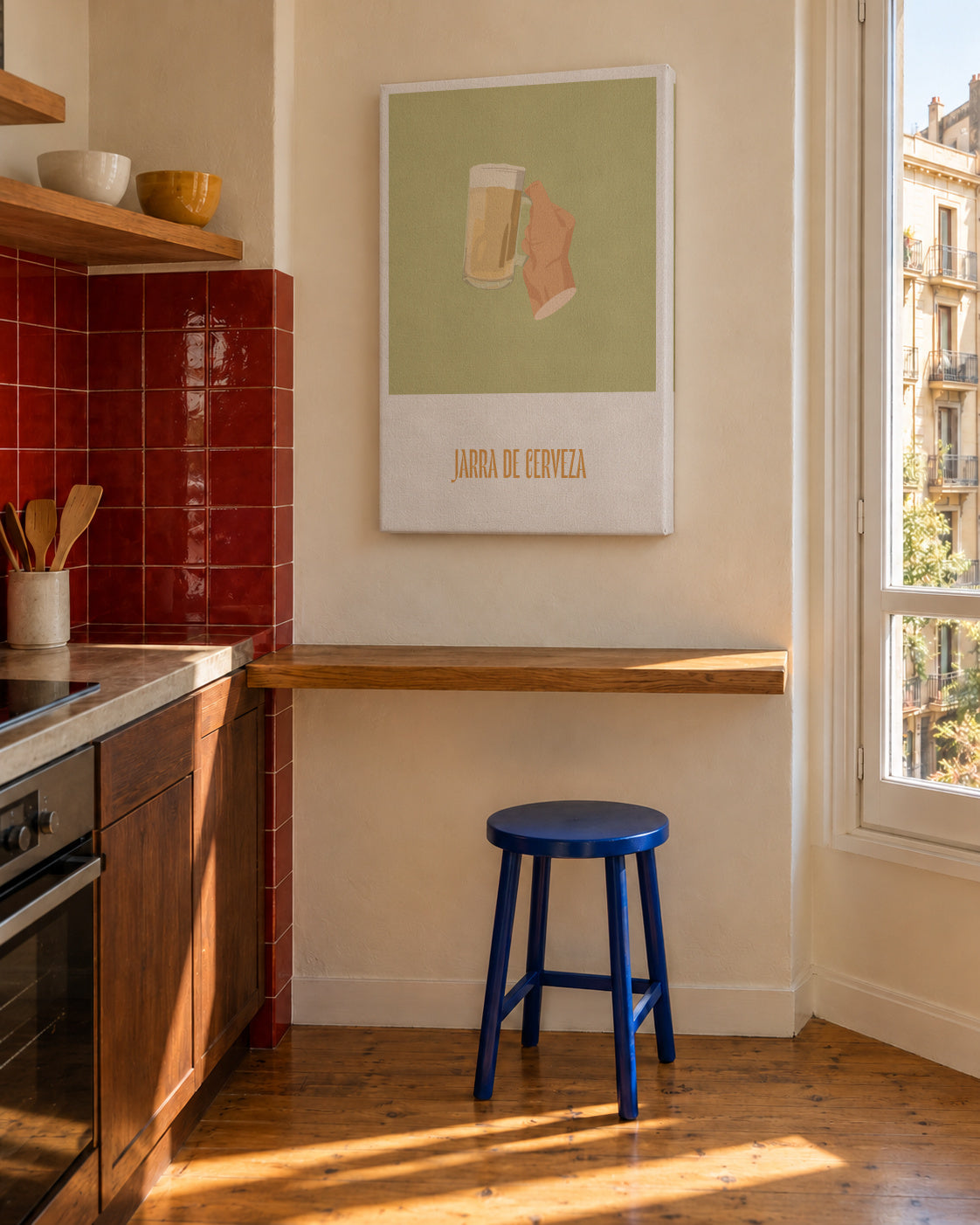 Jarra de cerveza - Unframed canvas in an interior