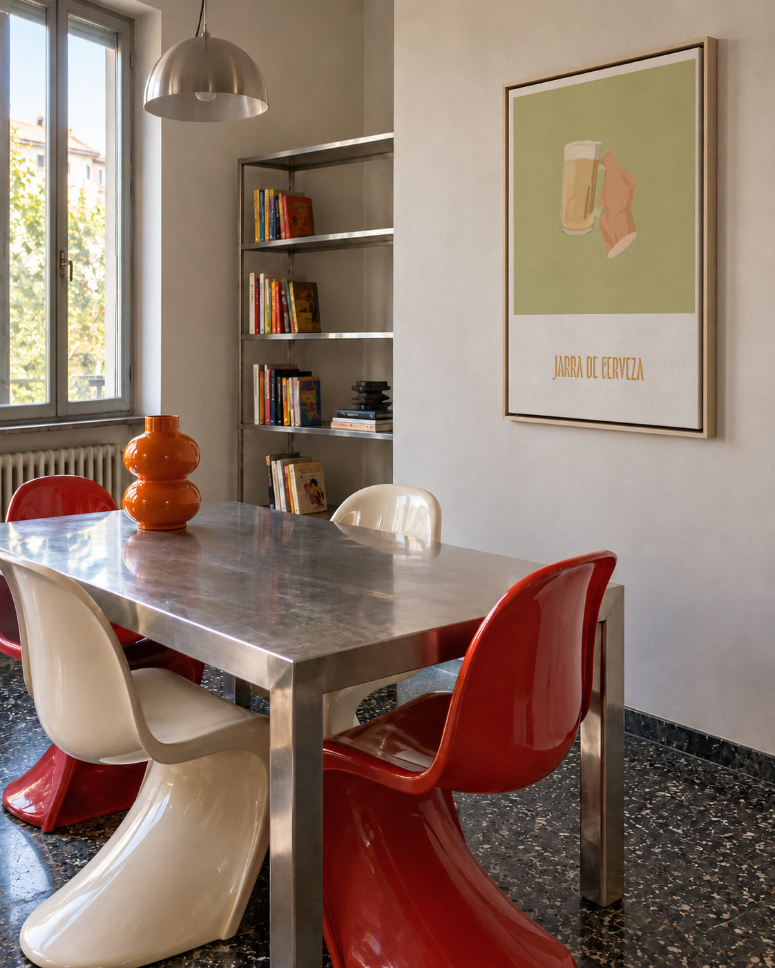 Jarra de cerveza - Framed canvas in an interior