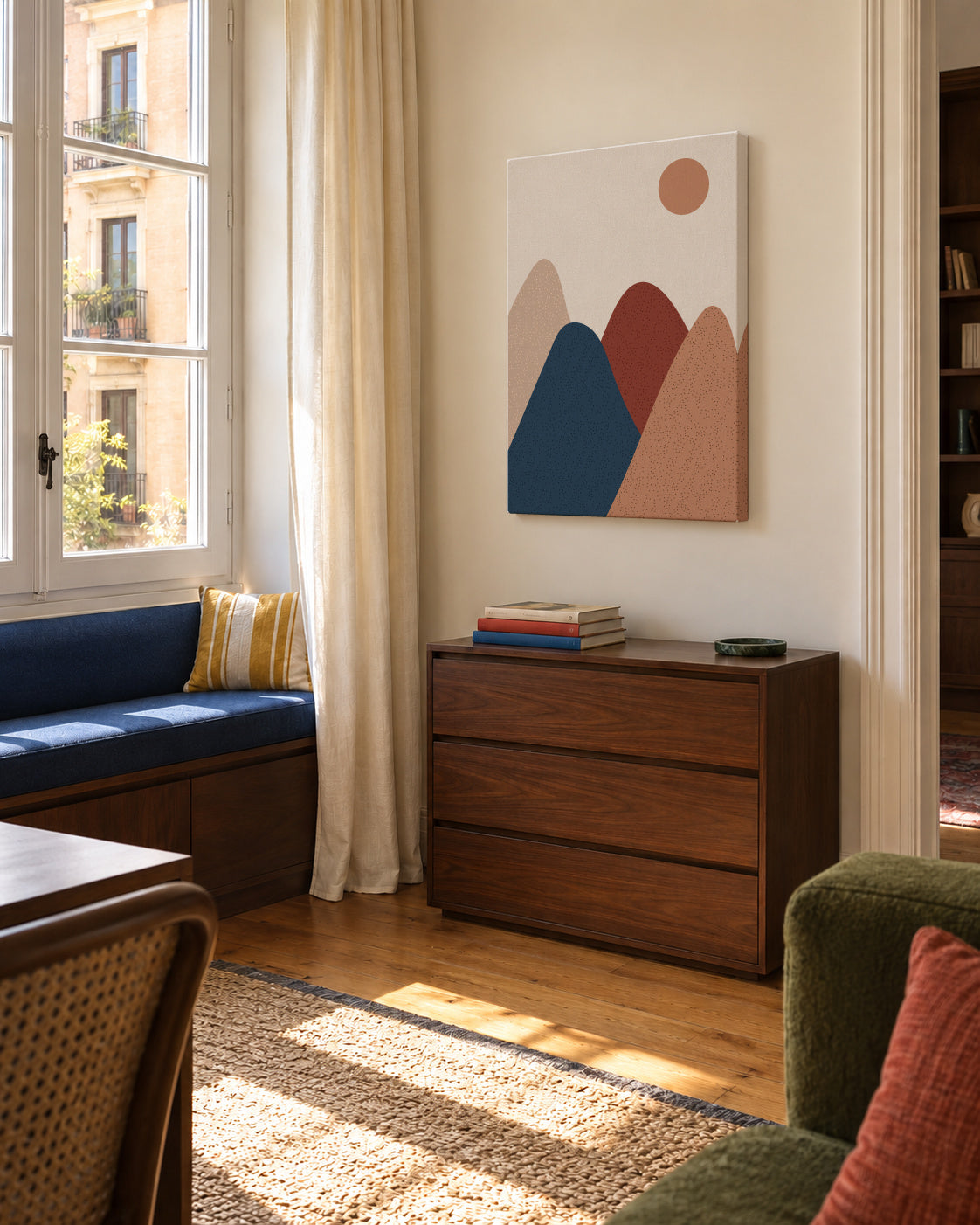 Mountain - Unframed canvas in an interior
