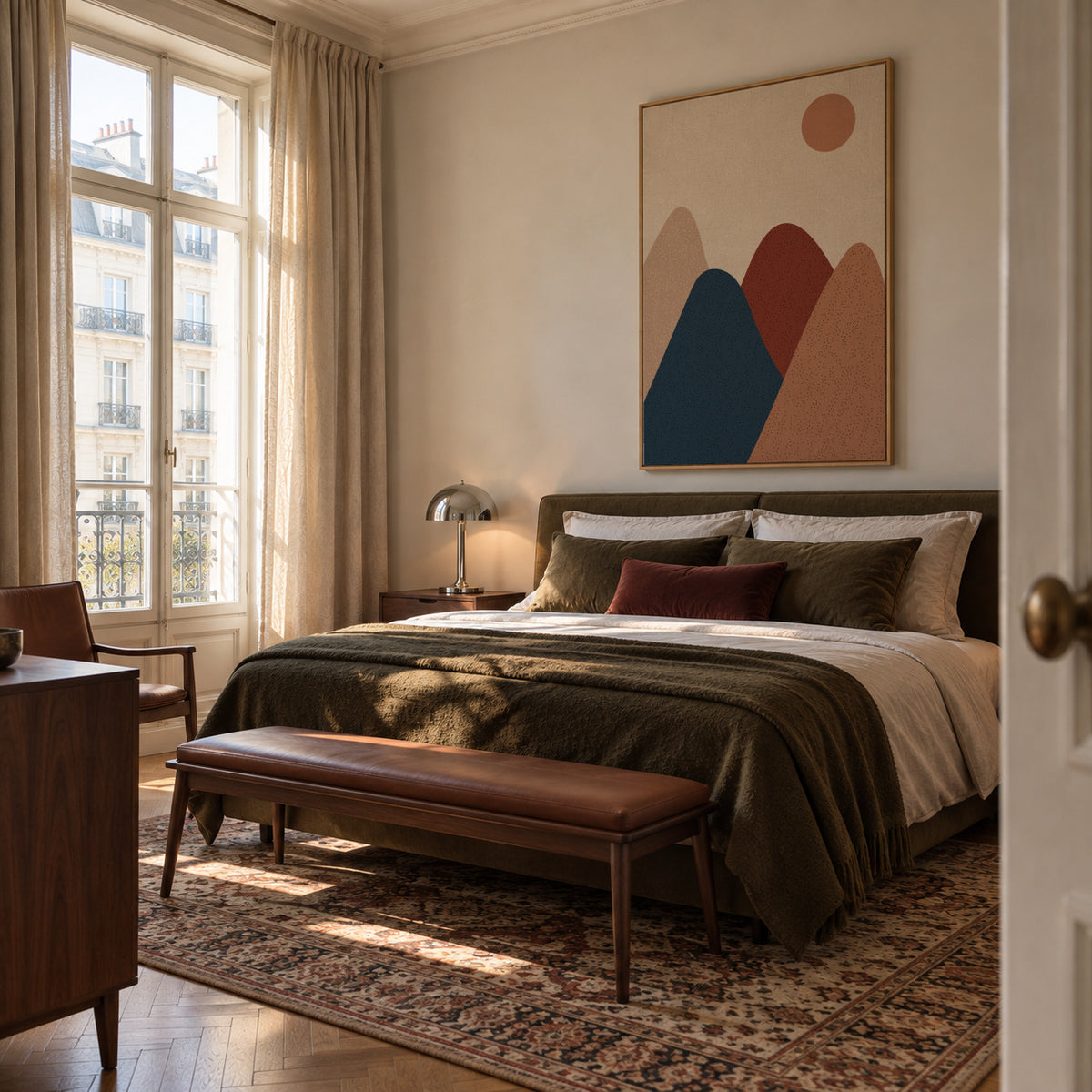 Mountain - Framed canvas in an interior