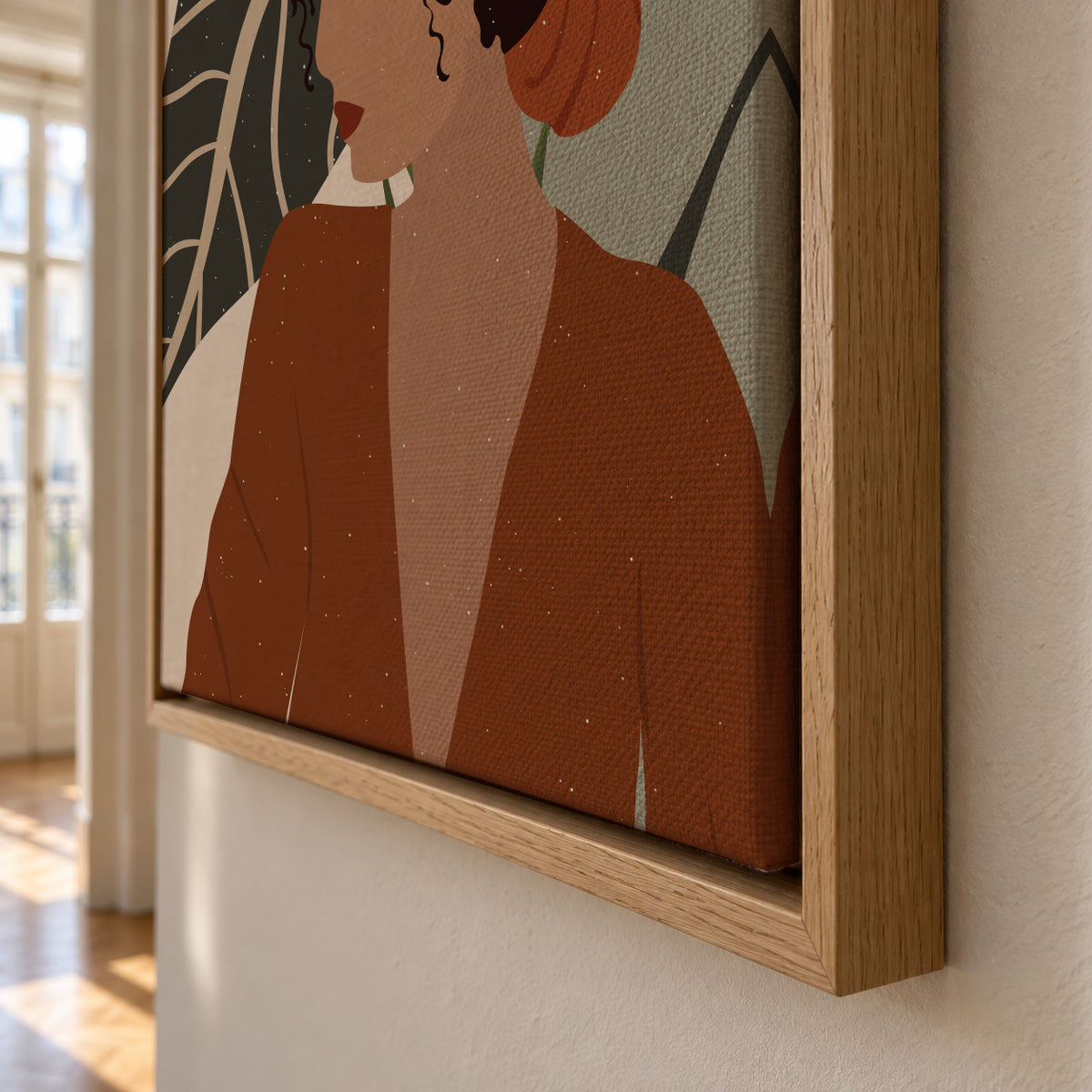 Boho Girl2 - Framed canvas detail