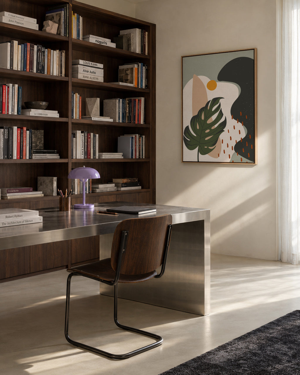 Abstract Botany3 - Framed canvas in an interior