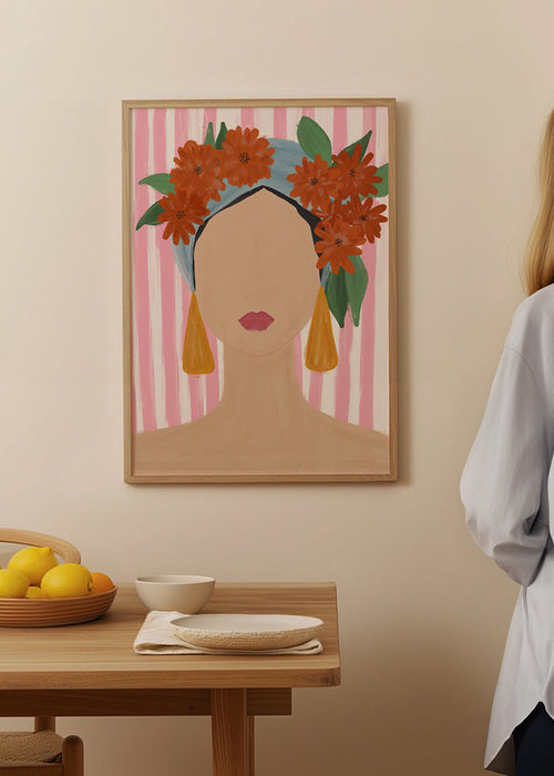 Frida Vibes Woman Portrait