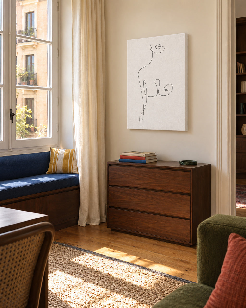 Lip To Nip - Unframed canvas in an interior