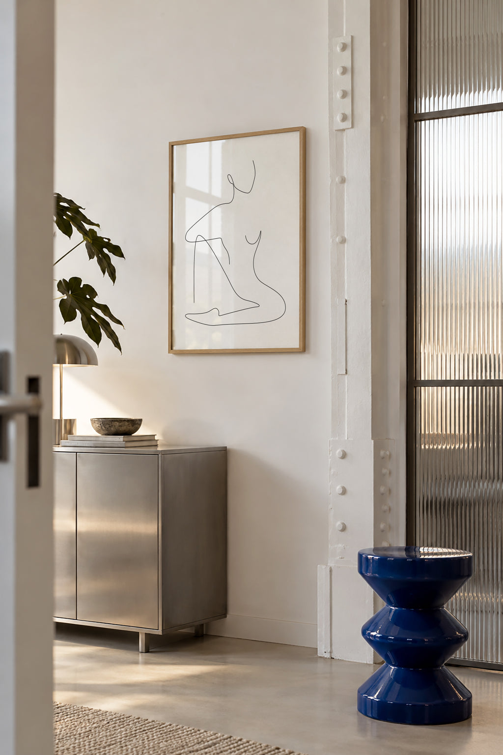 Restful - Framed poster in an interior