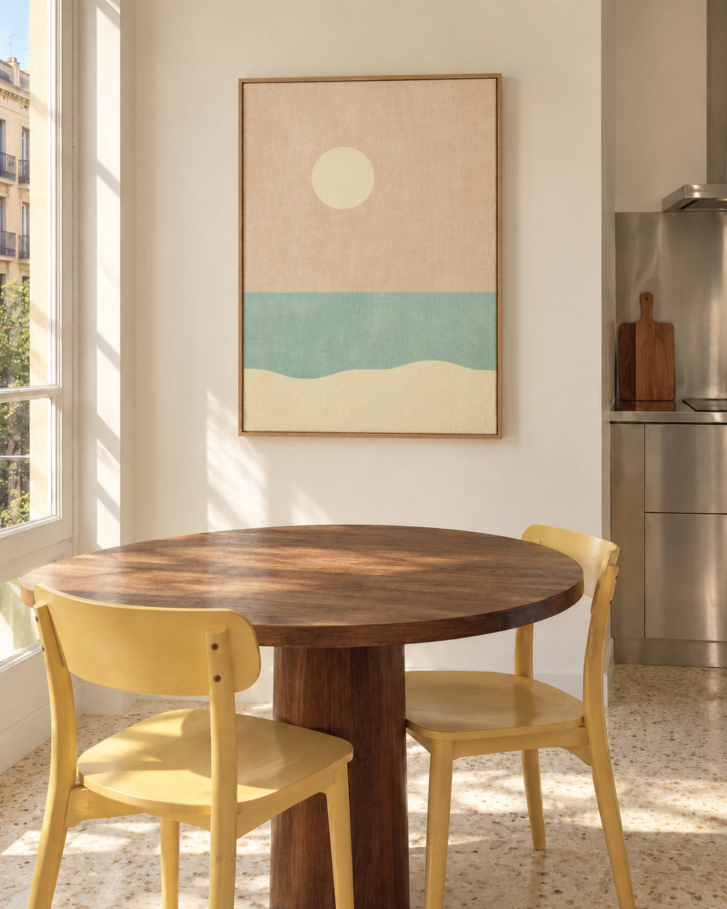 LANDSHAPES / Beach (Day) - Framed canvas in an interior