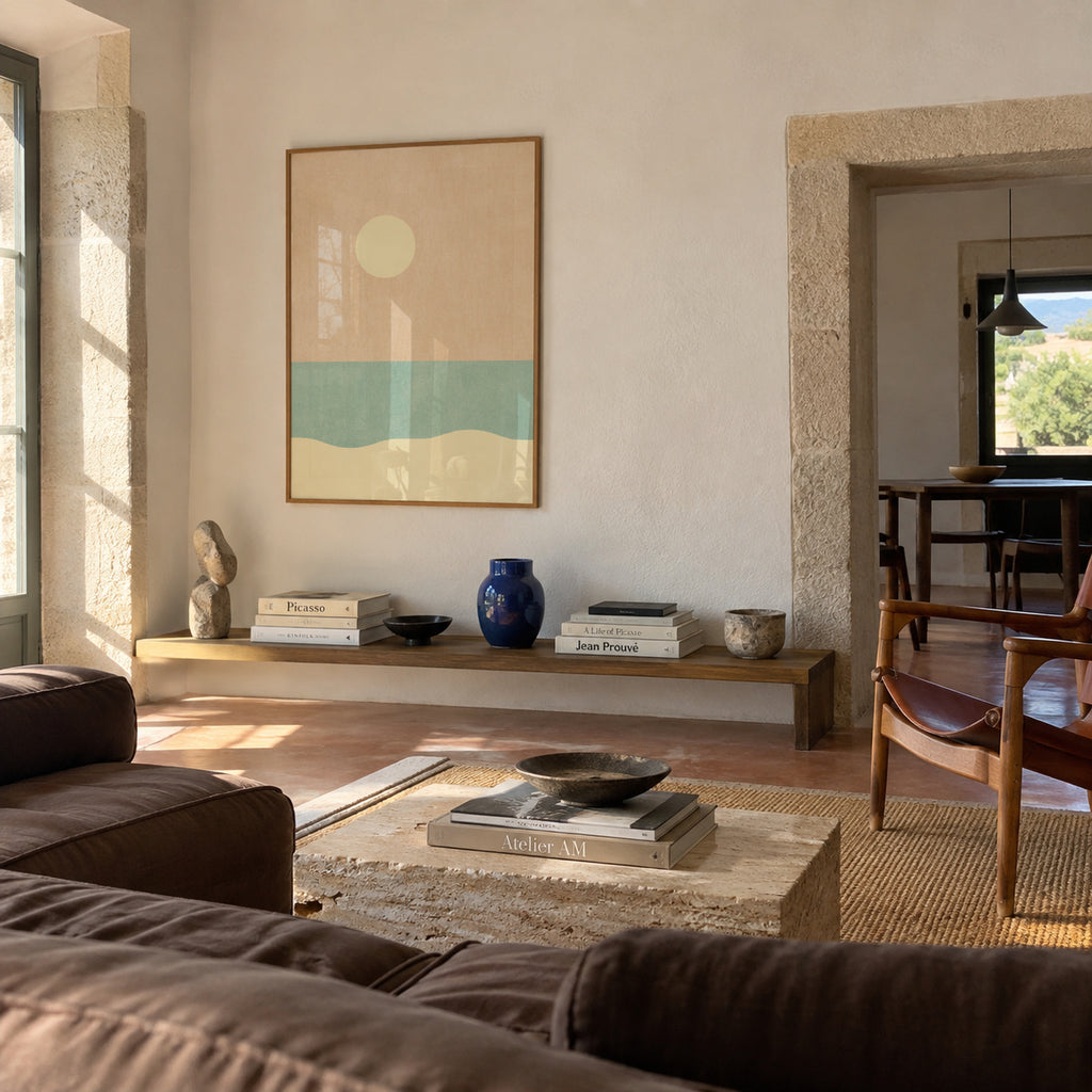 LANDSHAPES / Beach (Day) - Framed poster in an interior