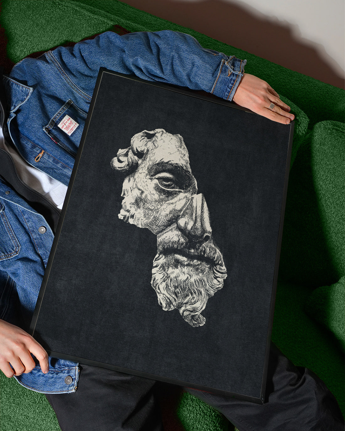 MARCUS AURELIUS / Ink - Dark - Framed poster detail