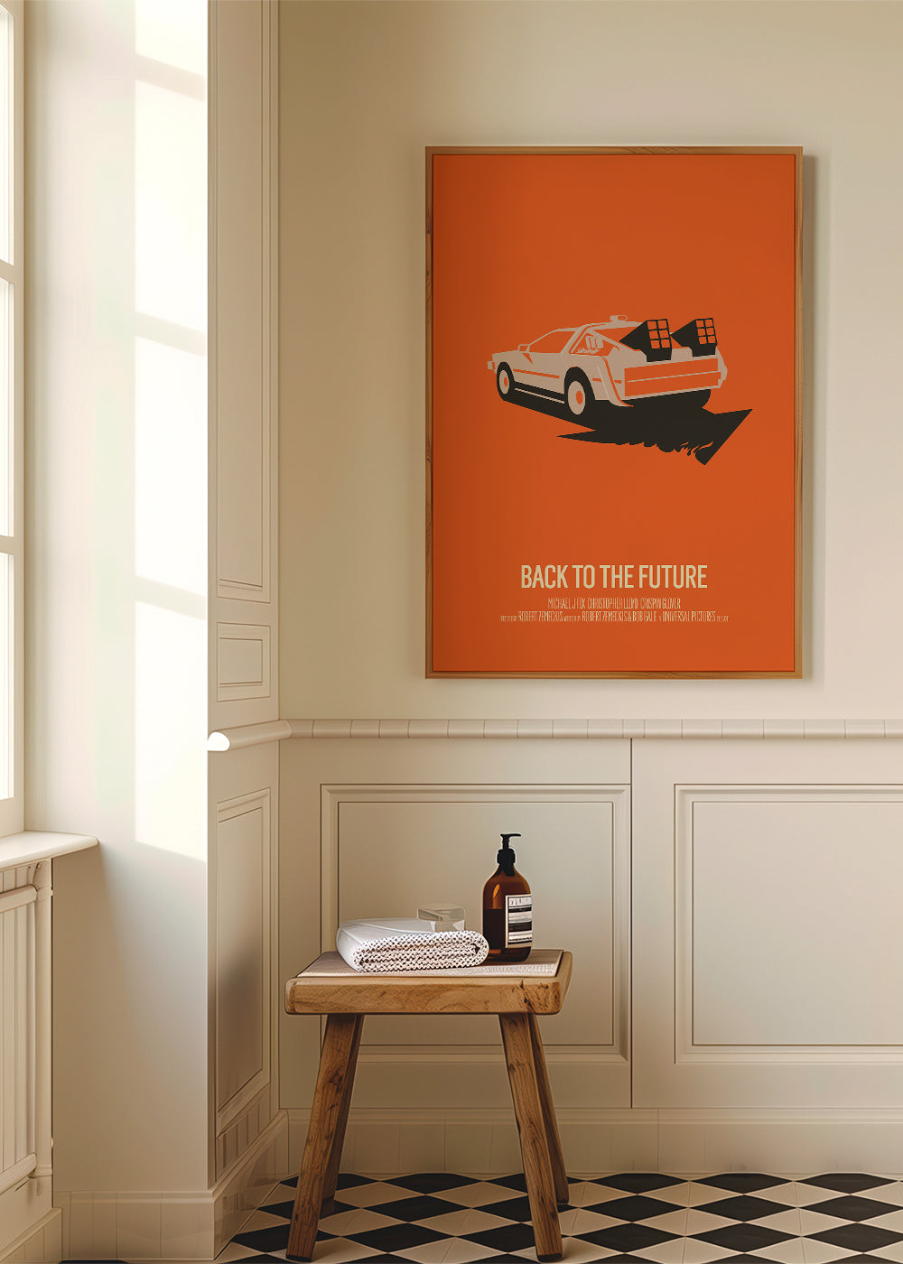 Vintage print DeLorean orange poster | Wall art, framed prints and