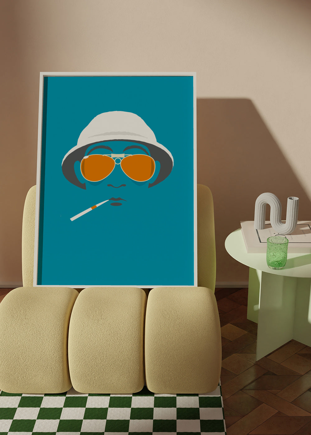 Fear and Loathing - Framed poster in an interior