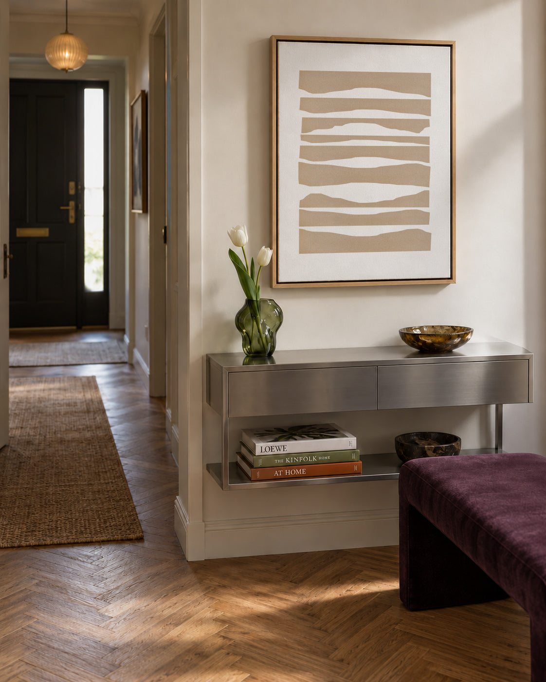 Waves - Framed canvas in an interior