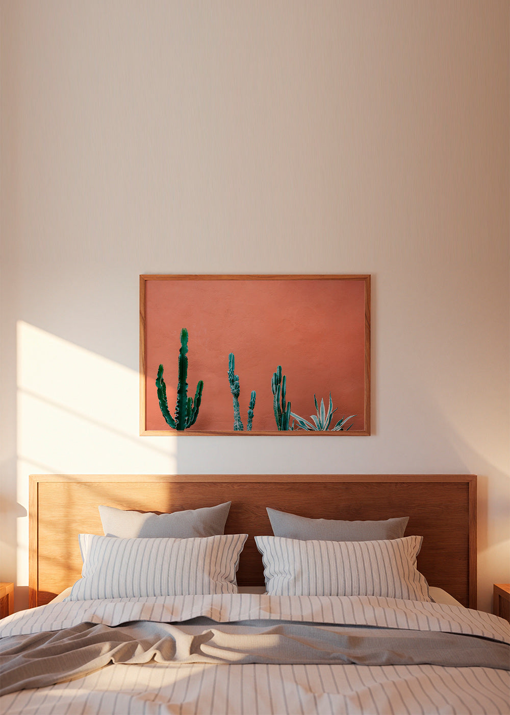 Botanical print of cacti on terracotta wall – Product2