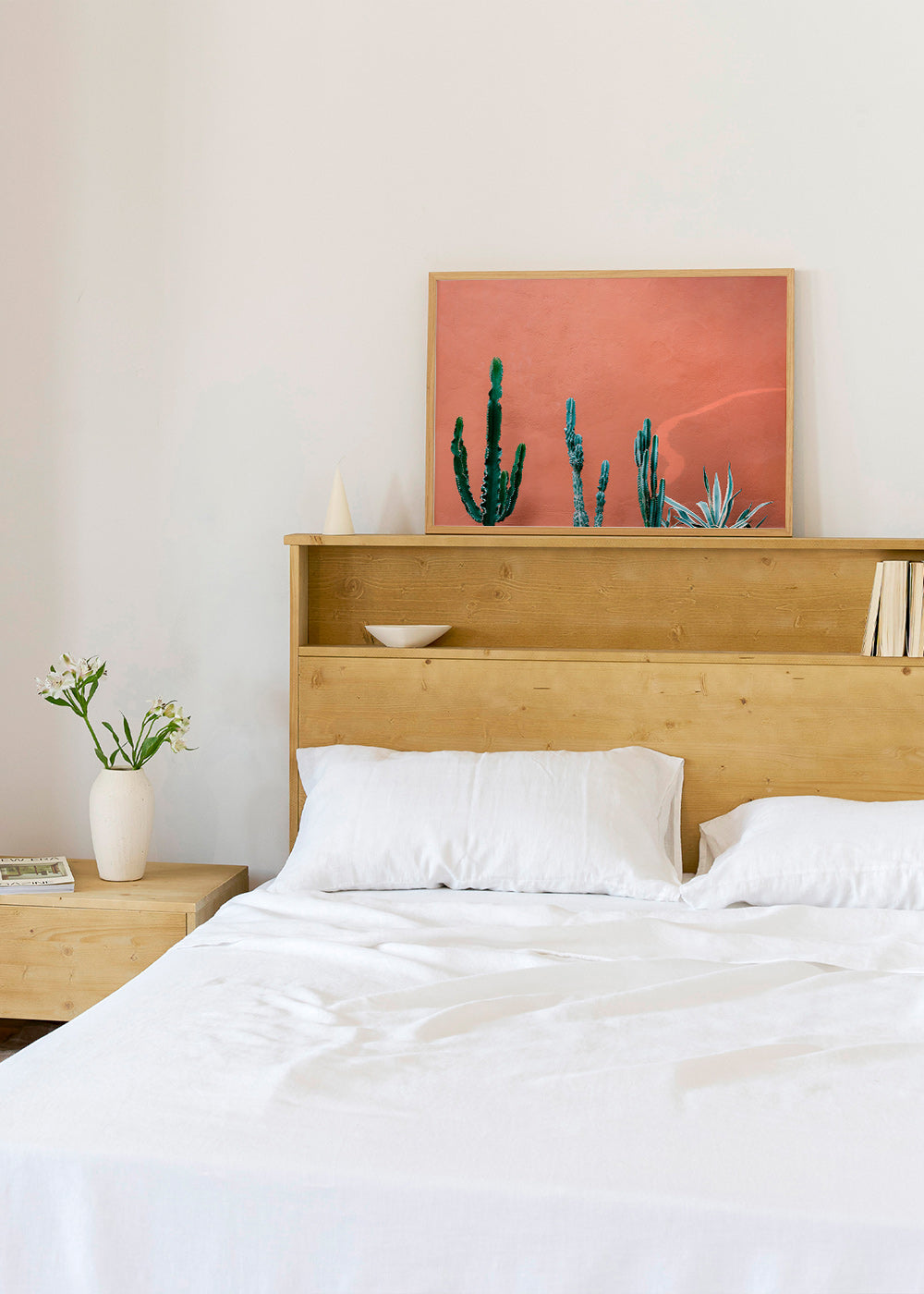 Botanical print of cacti on terracotta wall – Product3